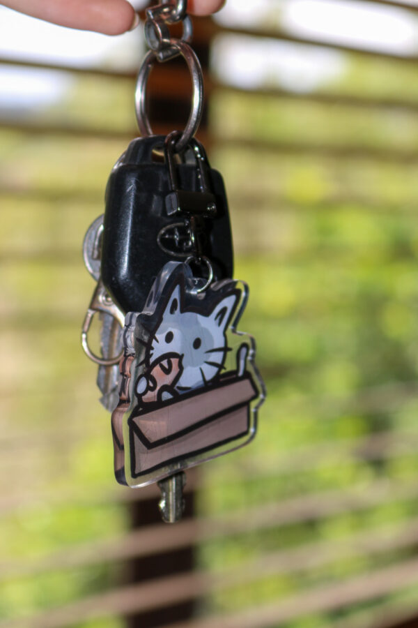 Cat in a box Keychain - Image 3